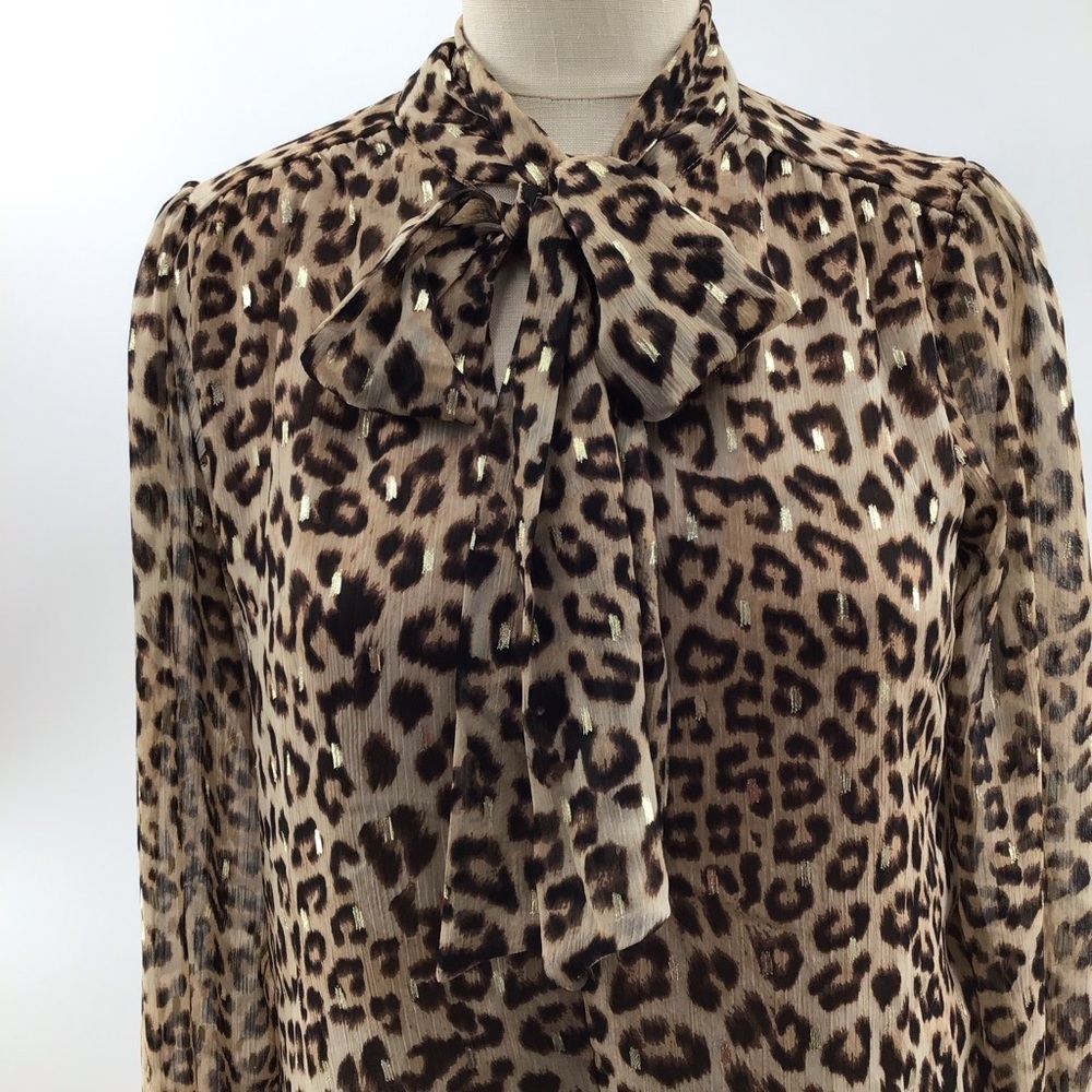 Haver  Animal Print Sheer Blouse - Picture 3 of 13